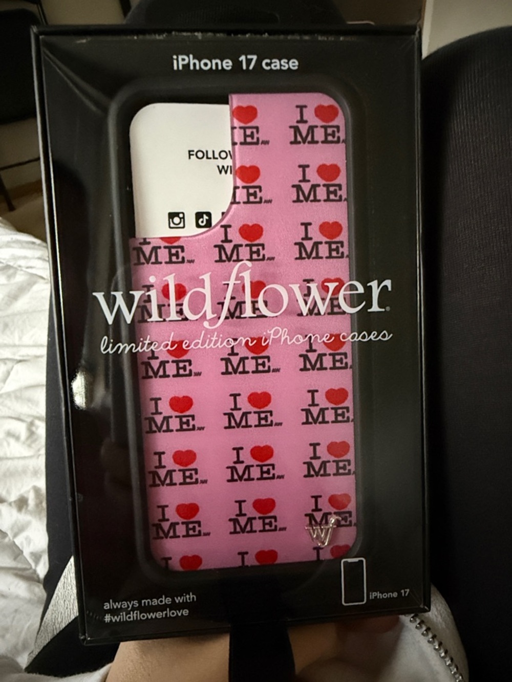 Wildflower Pink "I heart ME" iPhone 17 Case
